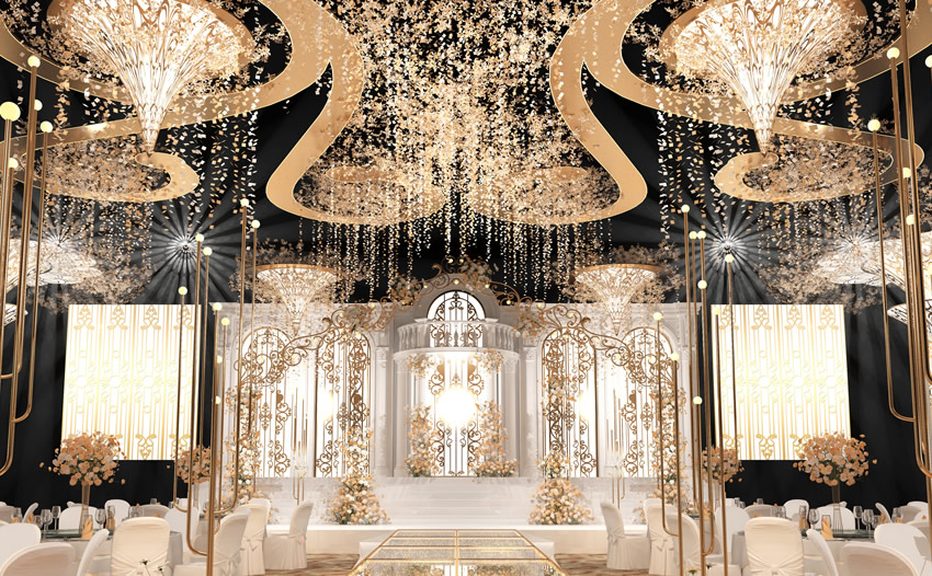 福贡花木兰喜事汇金色大厅效果展示